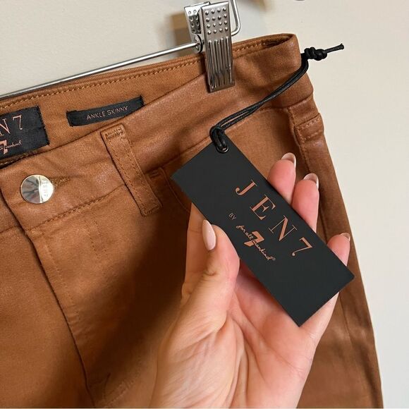 Jen7 by 7 For All Mankind Coated Ankle Skinny Jeans - Picture 8 of 9